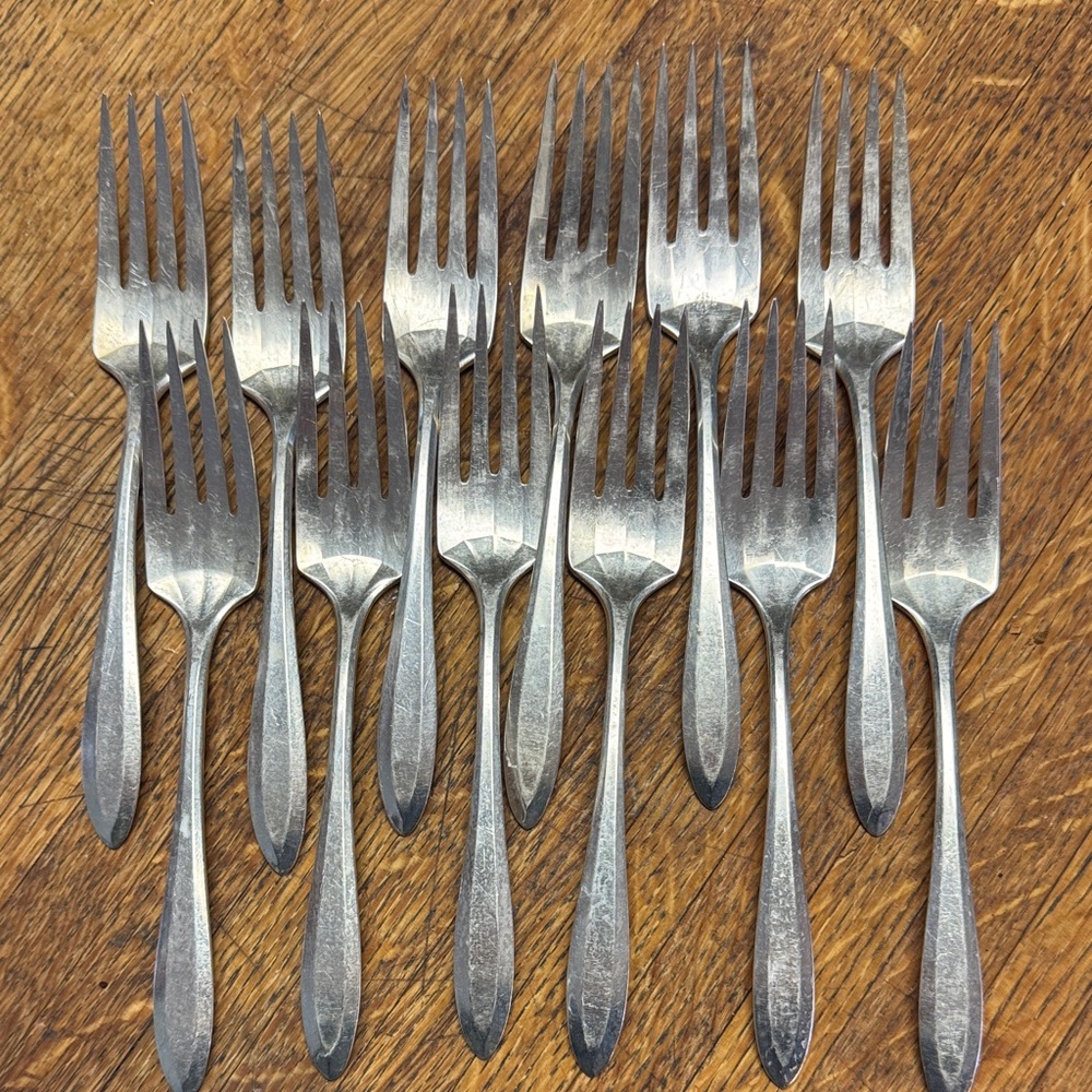 Stainless Steel Dinner Fork Set - Classic Silver Finish